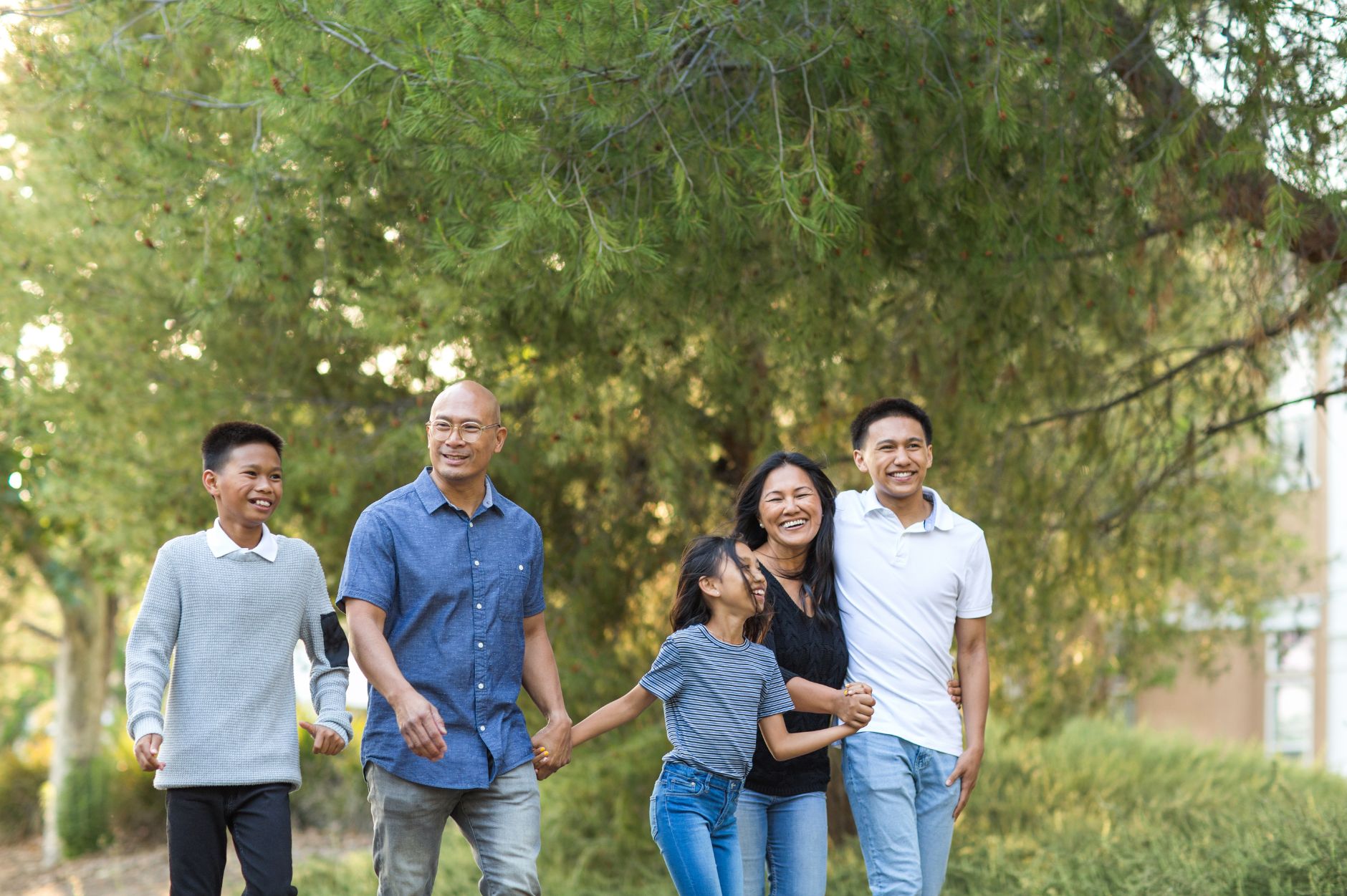 Family walking together representing hope and recovery progress