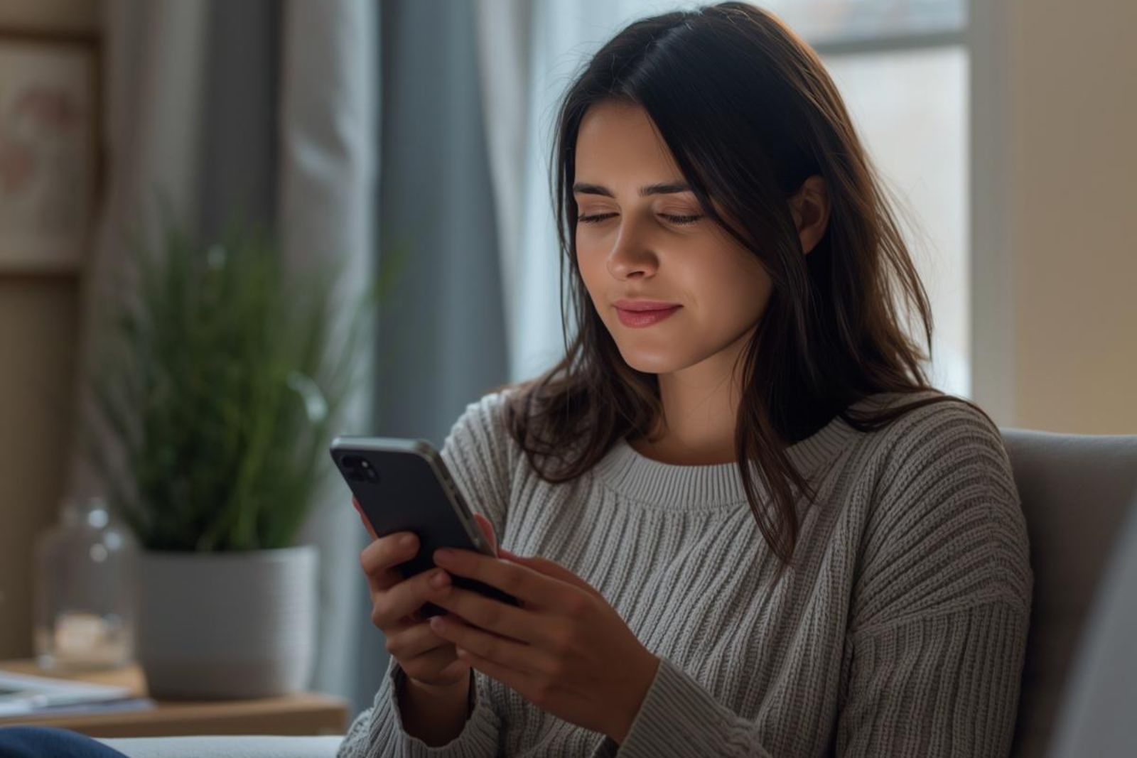Person checking a phone after missing a healthcare appointment